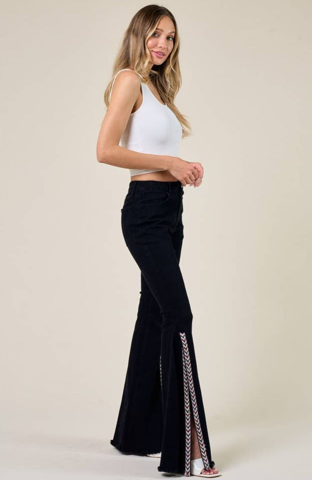 Aztec Trim Split Flare - La De Da
