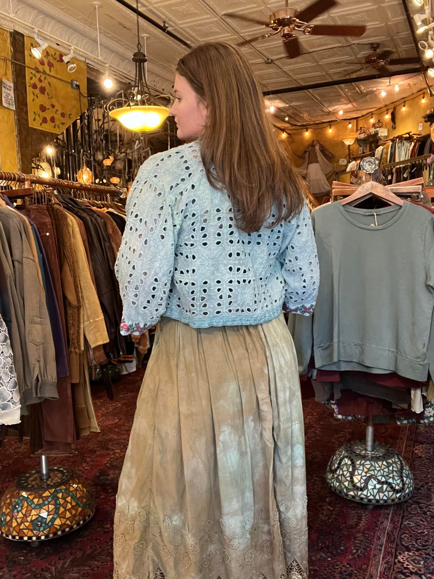 Custom Dyed Cropped Cardigan - La De Da