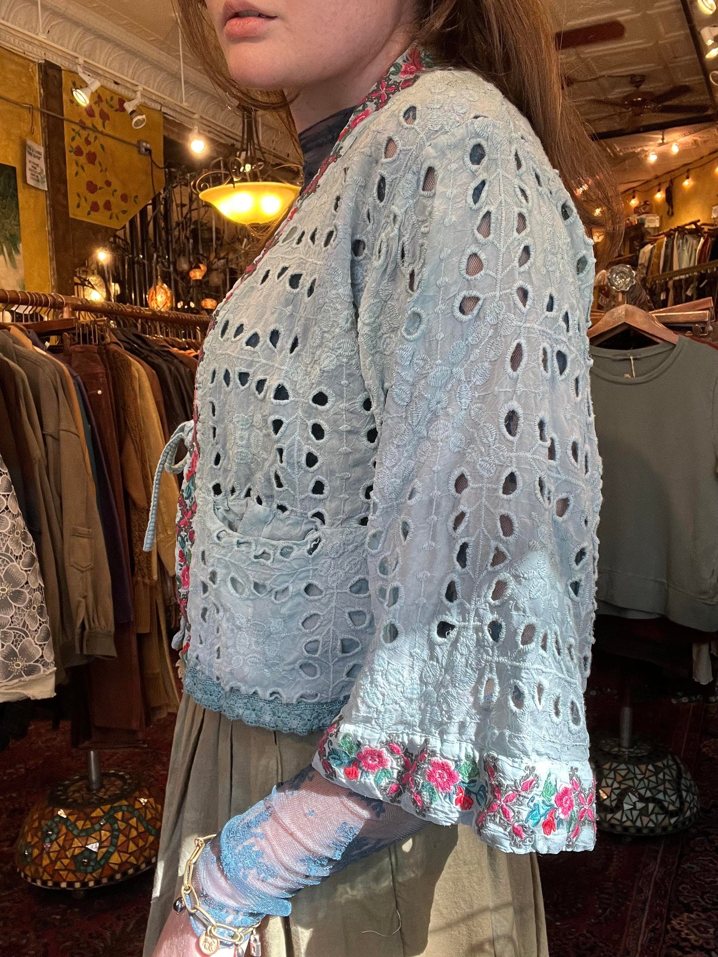 Custom Dyed Cropped Cardigan - La De Da
