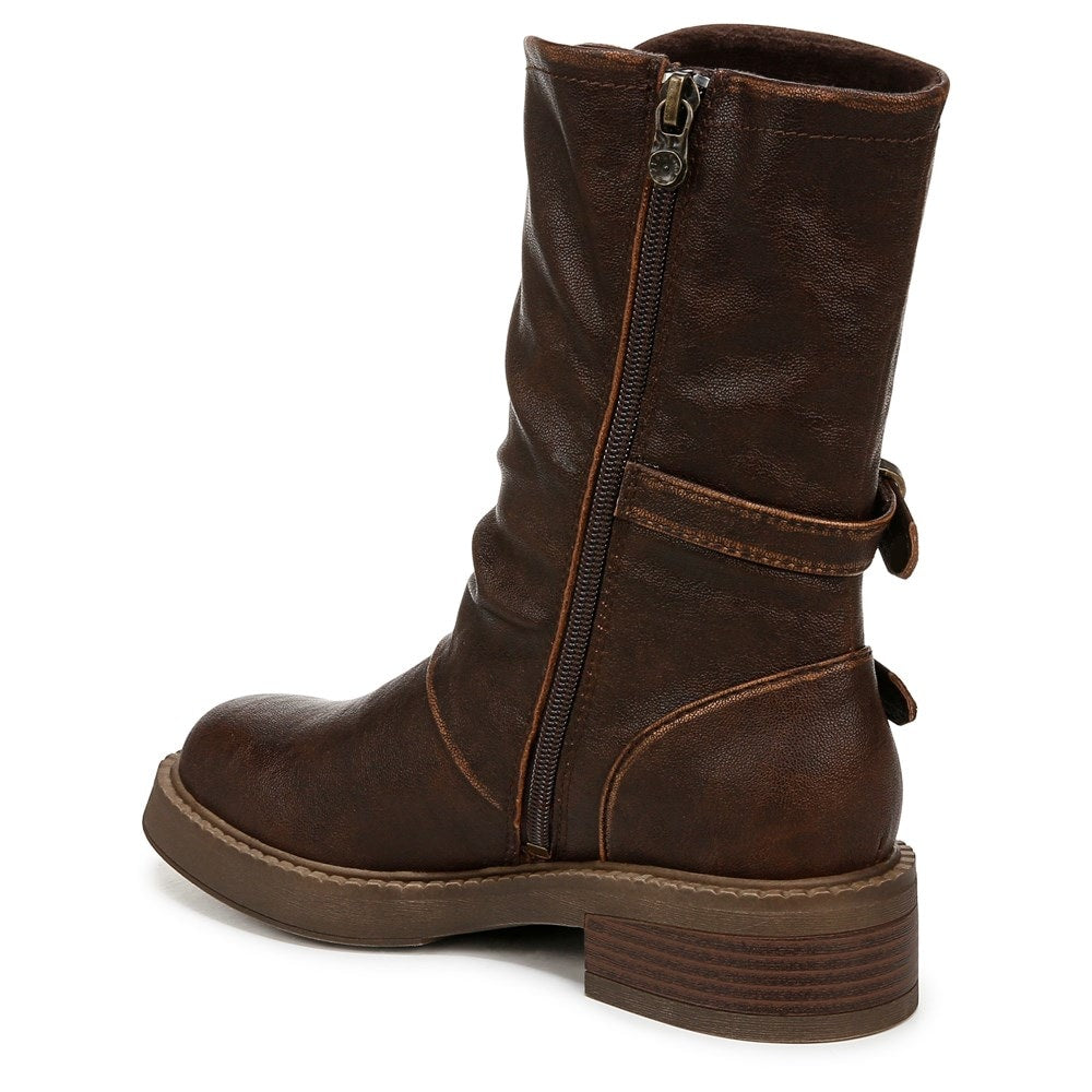 Venice Cuff Moto Boot - Distressed Brown