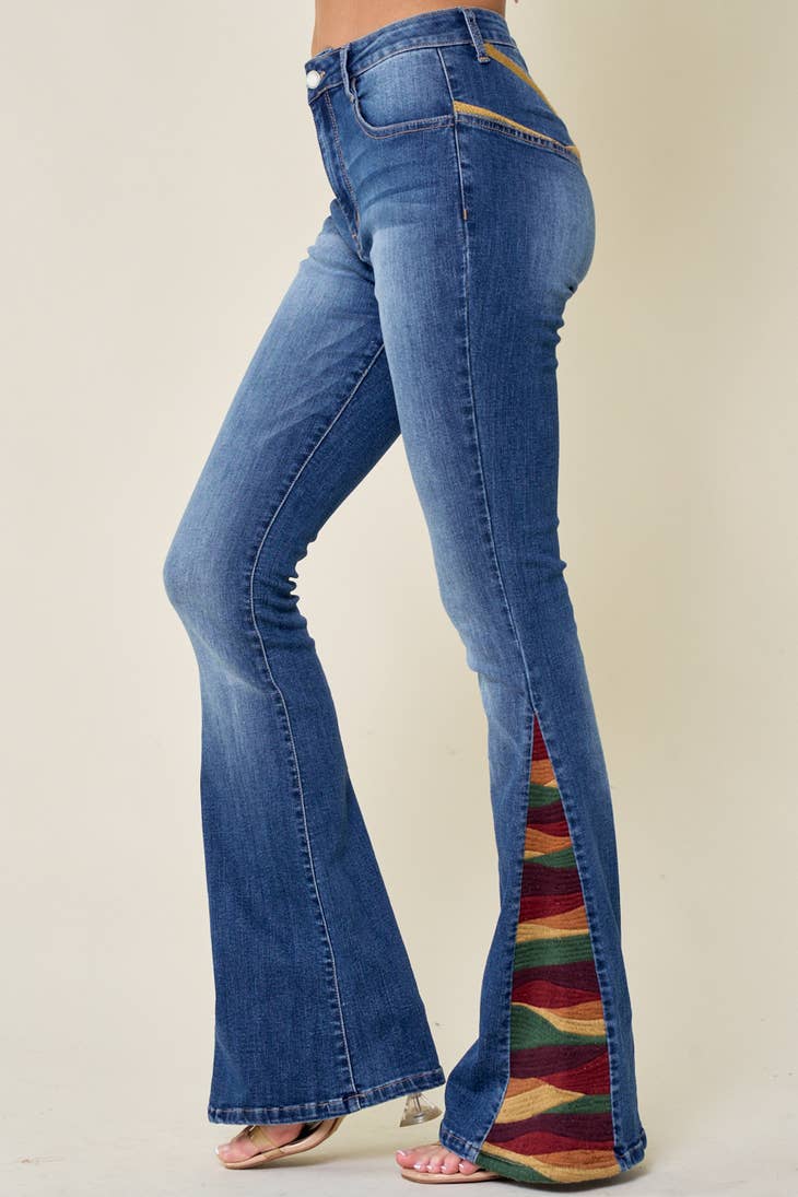 Sunrise Embroidered Flares - La De Da