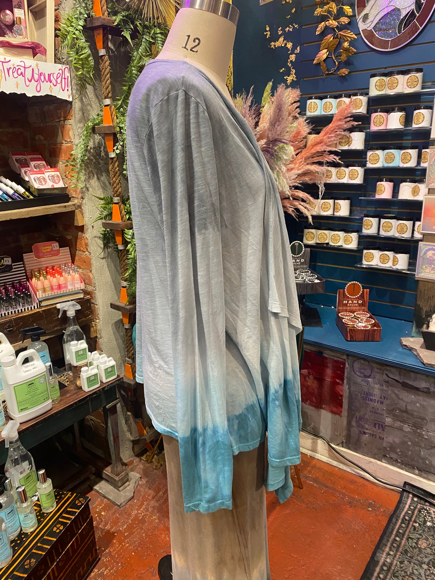 Custom Dyed Cardigan - Sky