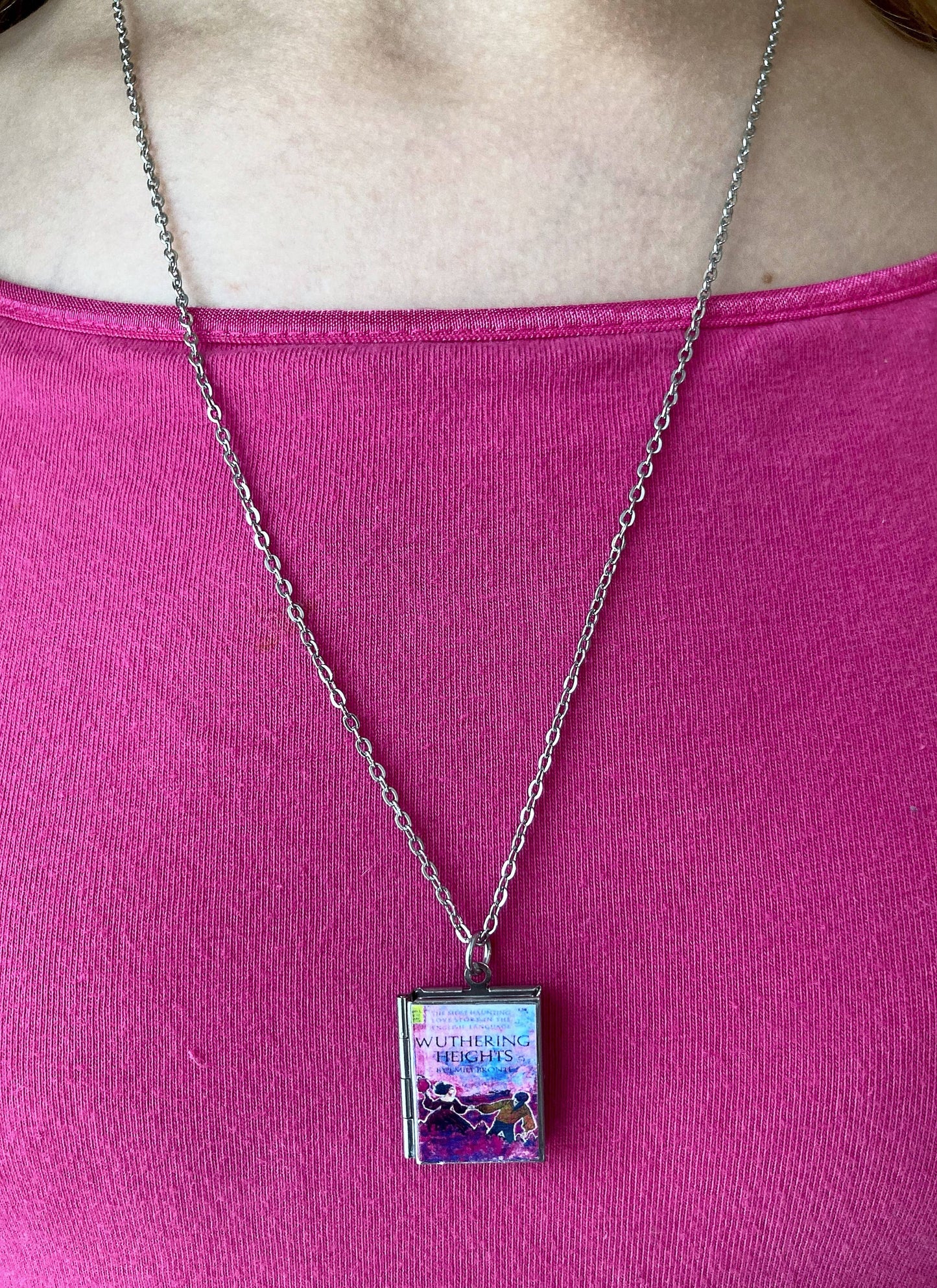 Book Locket Wuthering Heights - Stainless Steel