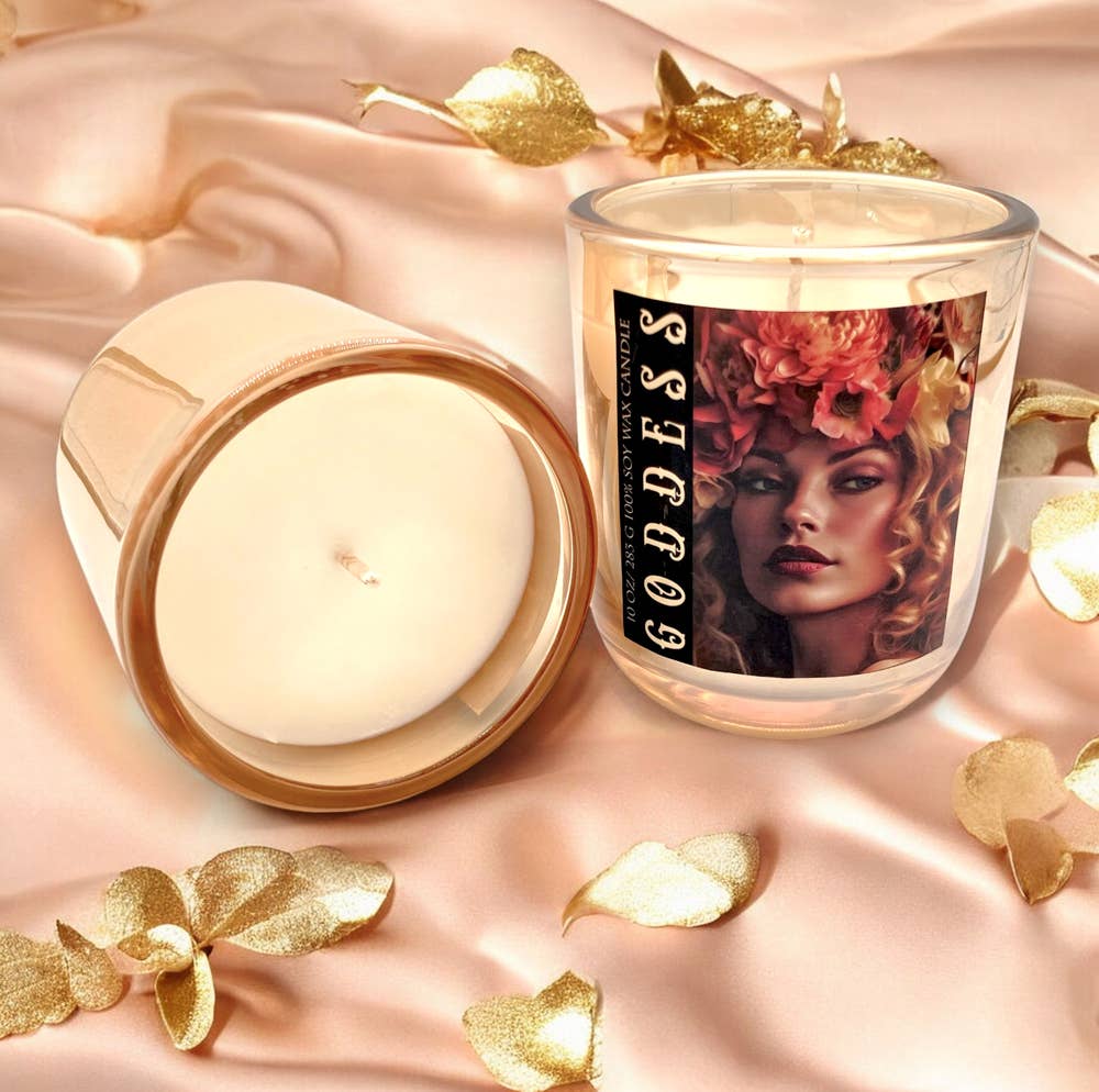 Aura Collection Iridescent Glass Candle - Goddess