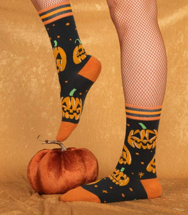 Jack-O'-Lantern Crew Socks - La De Da