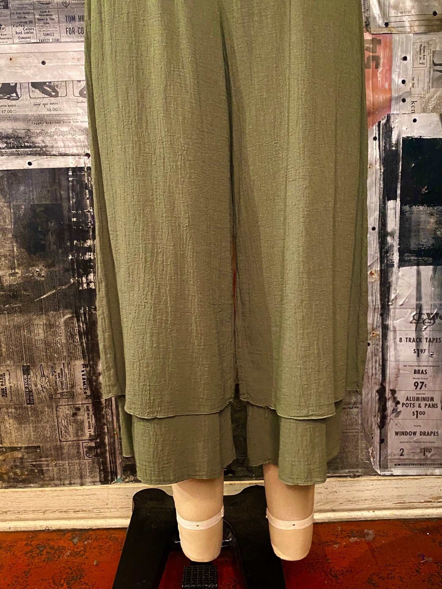 Crop Layered Pant - Frond