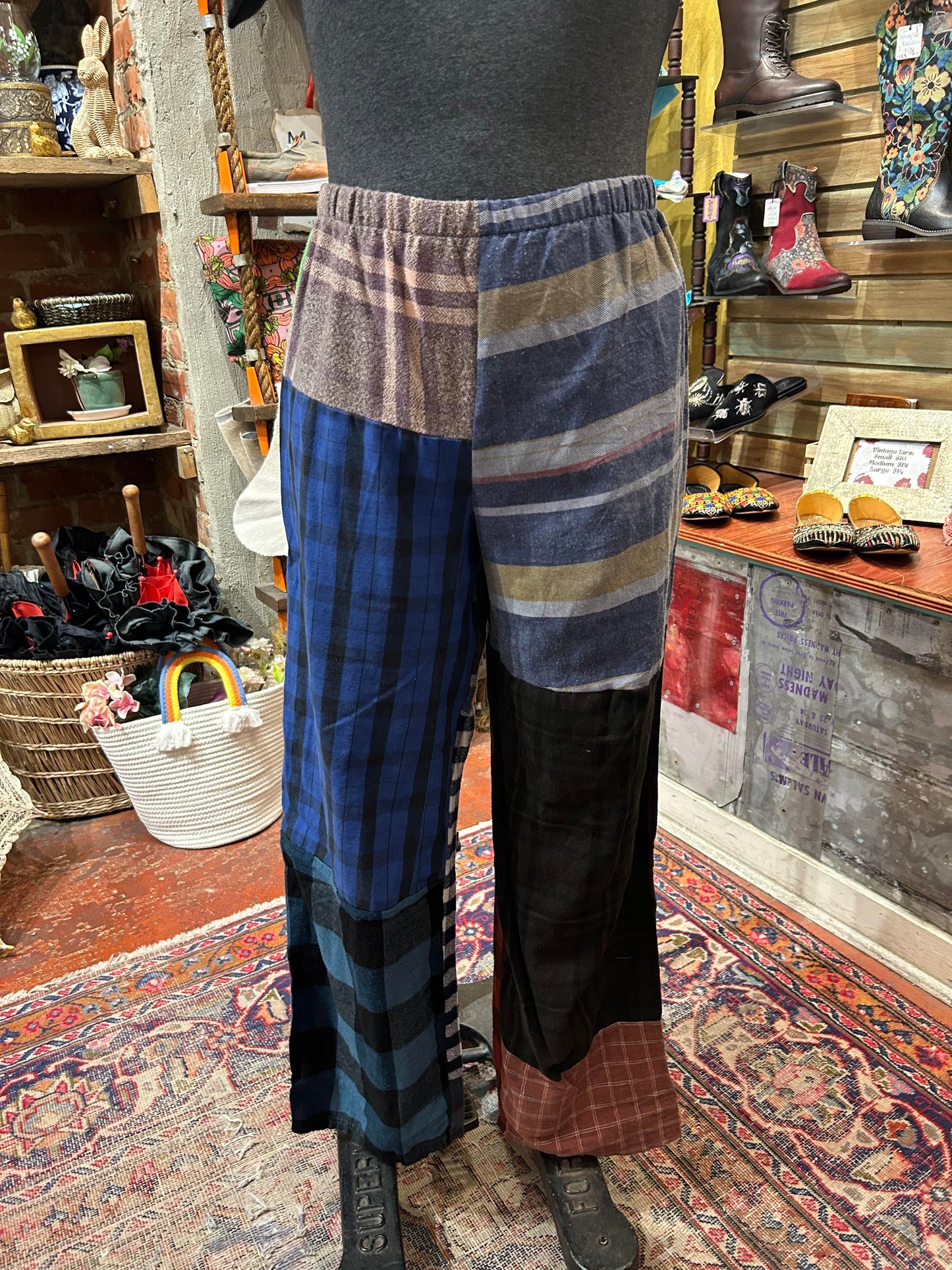 Flannel Patchwork Pants #3