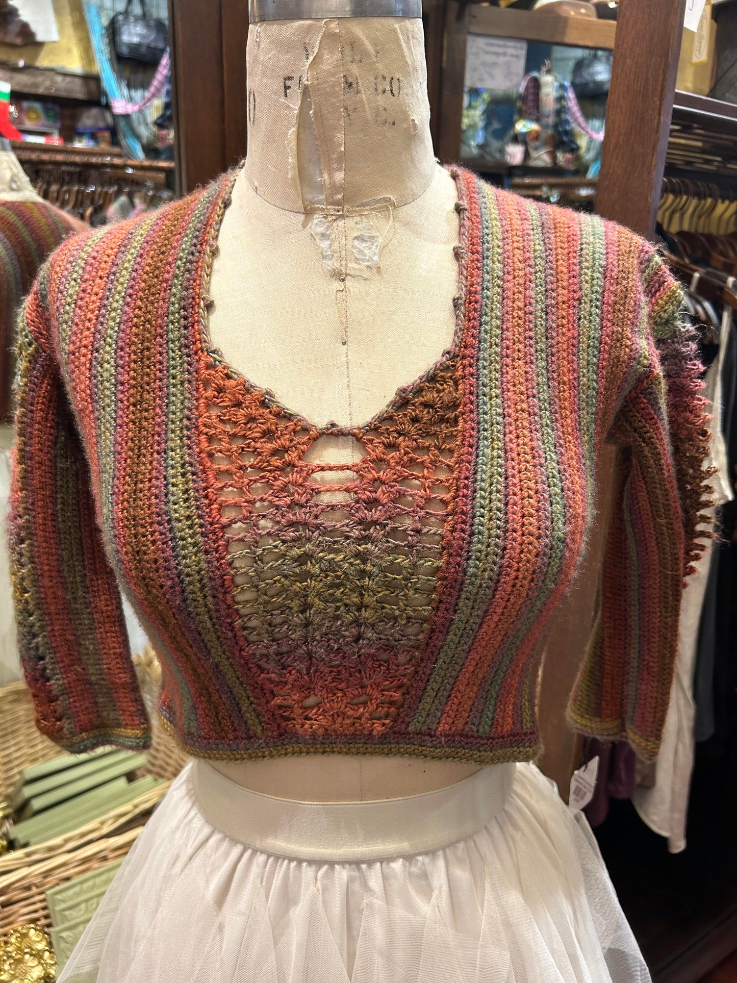Cropped Multi-Colored Sweater* #6