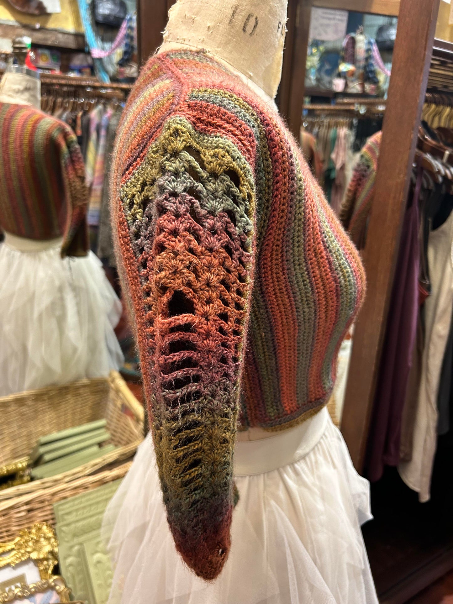 Cropped Multi-Colored Sweater* #6