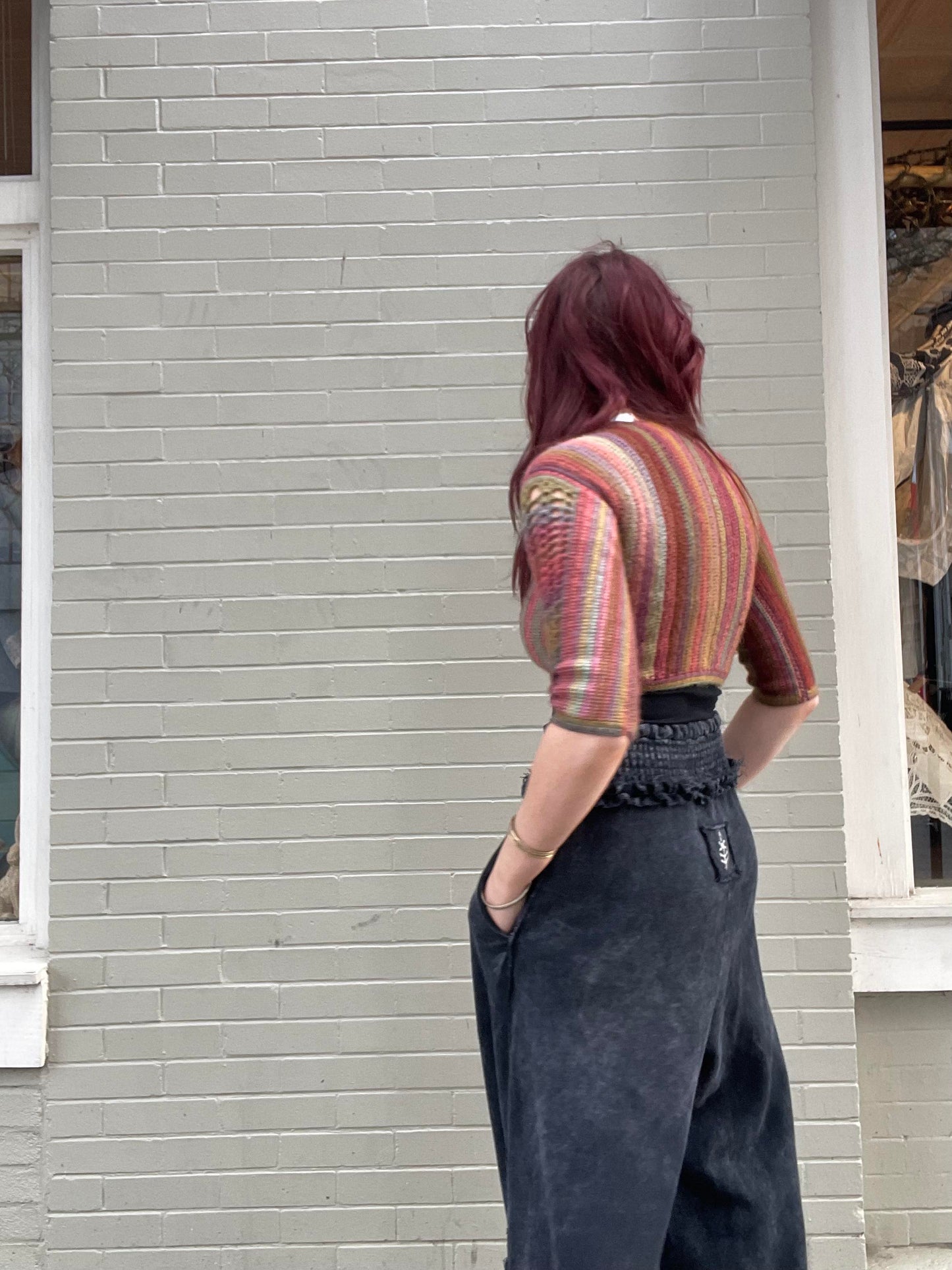 Cropped Multi-Colored Sweater* #6