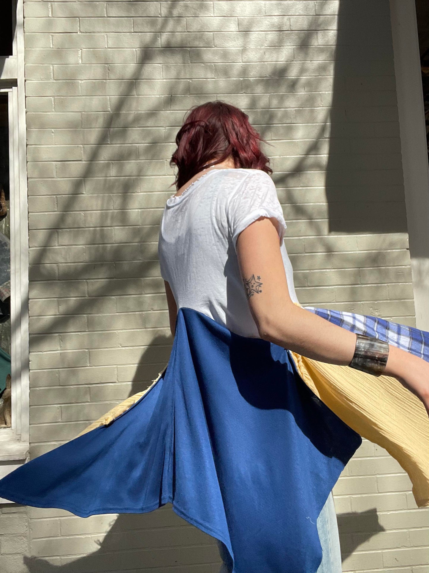 White/Blue Flannel Bowie Tunic* #2