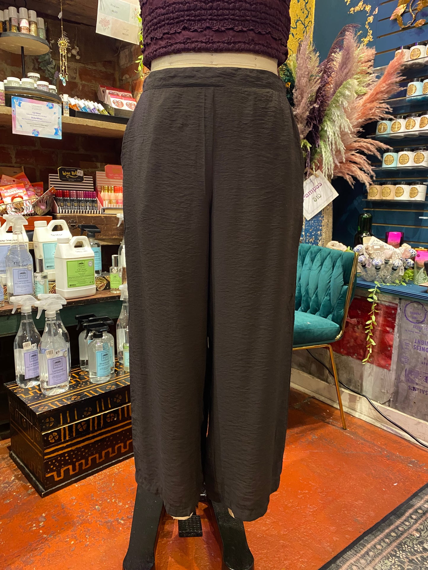 Crop Wide Leg Parachute Pant - Lights Out