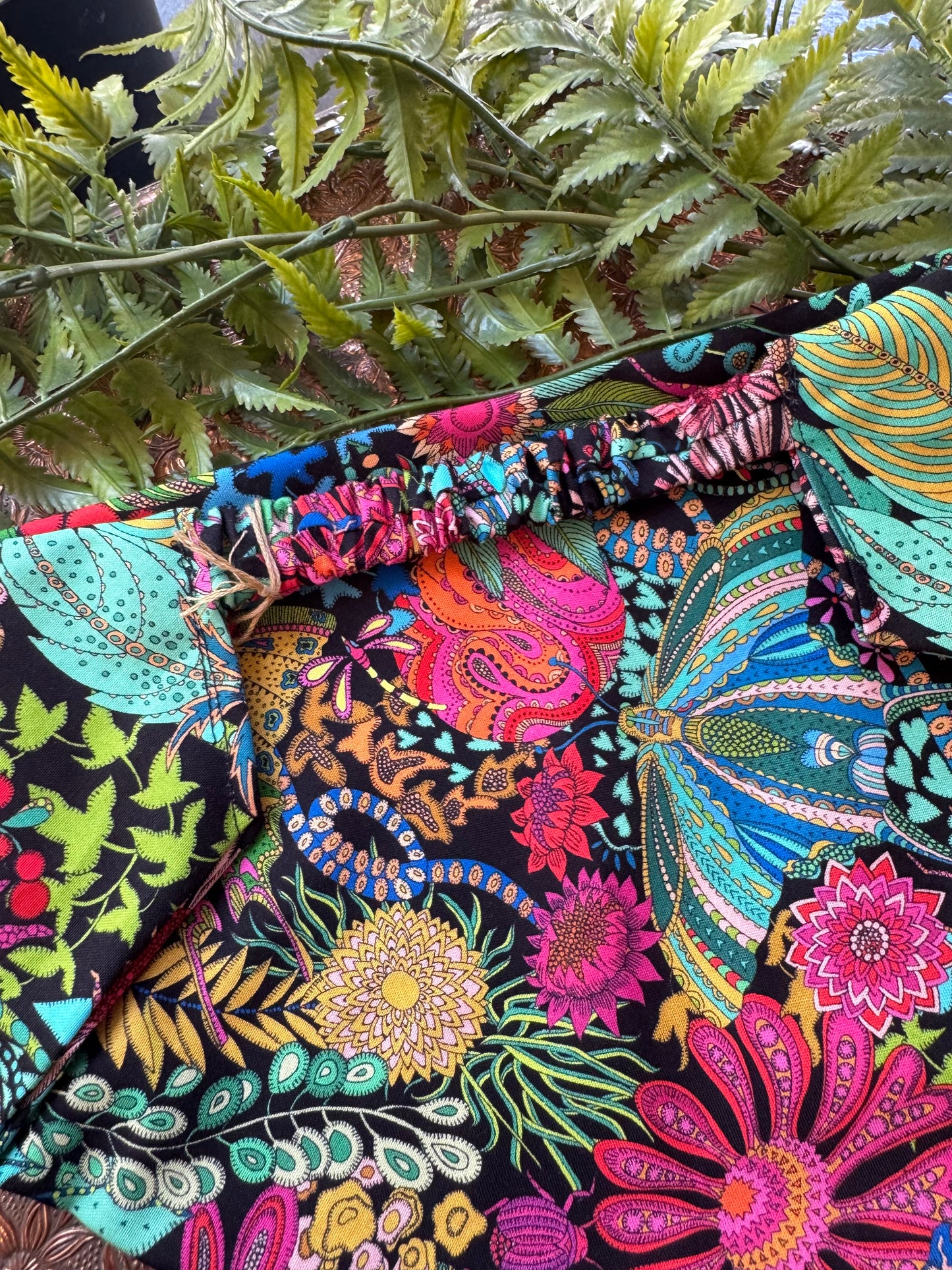 Colorful Florals / Black Bandana #SS7*
