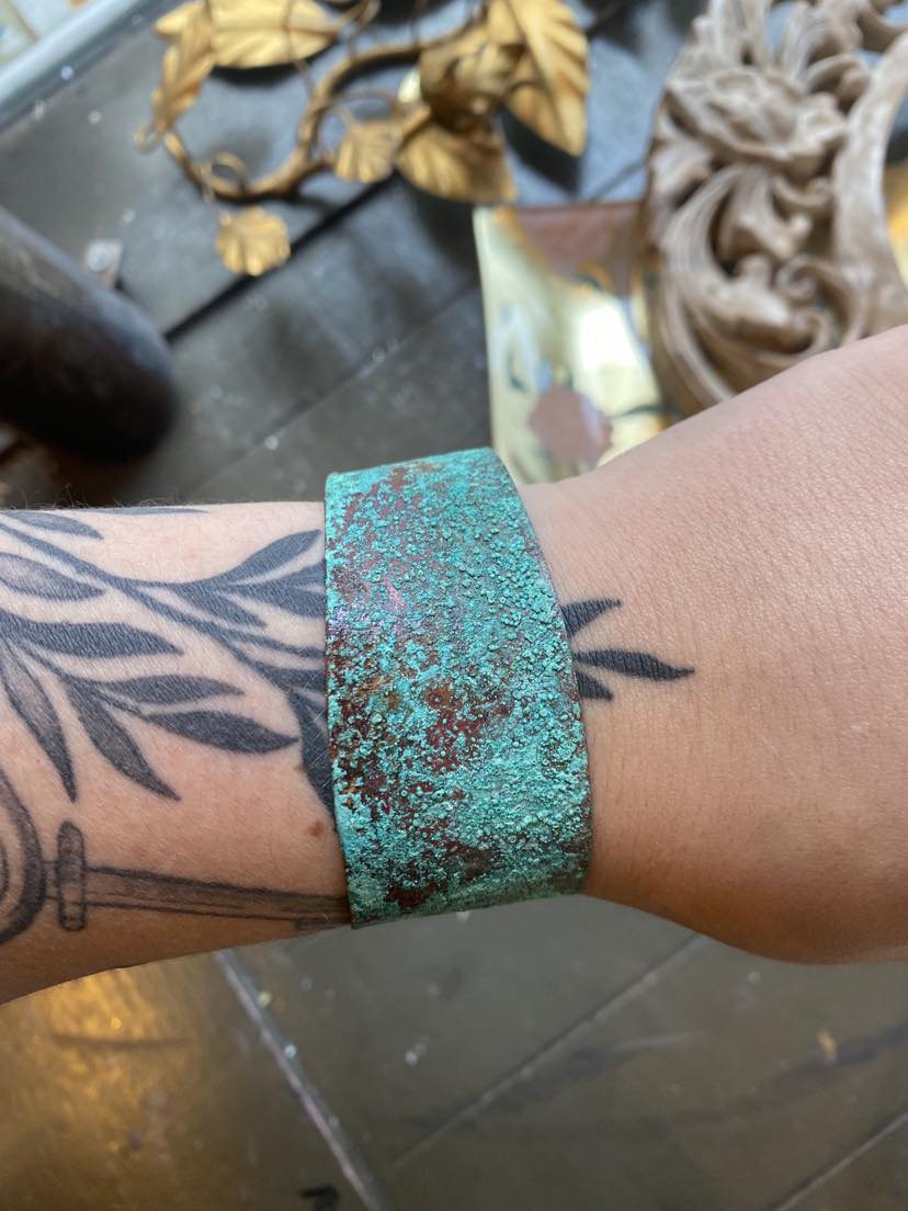 Copper Patina Bracelet- Blue *HH2