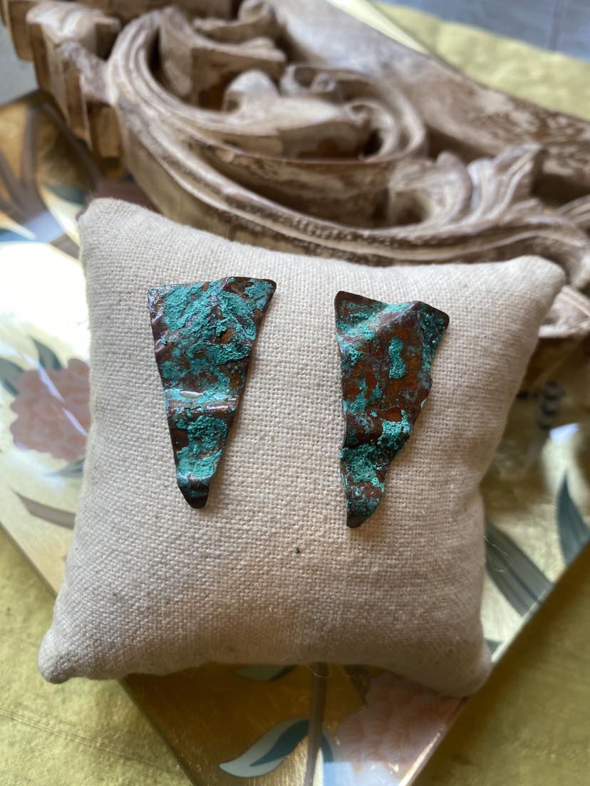Copper Patina Earrings A *HH10