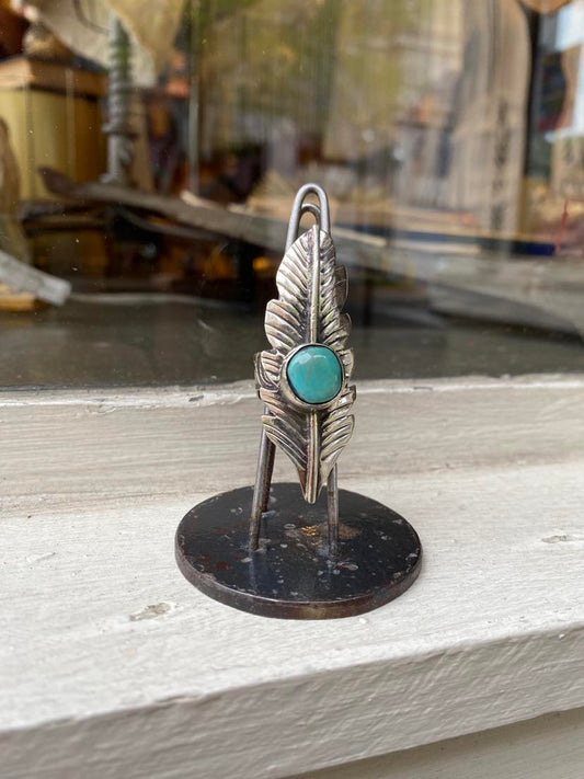 Feather with Turquoise Ring