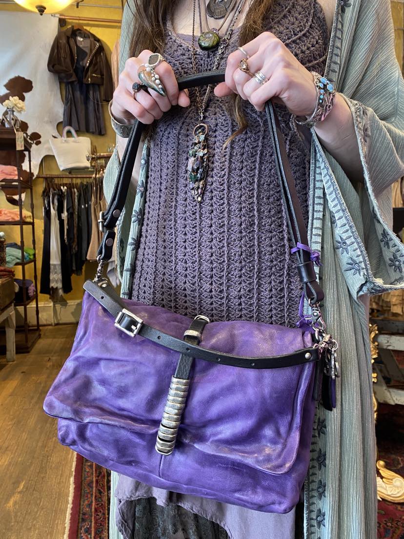 Purple Leather Purse - Toxic