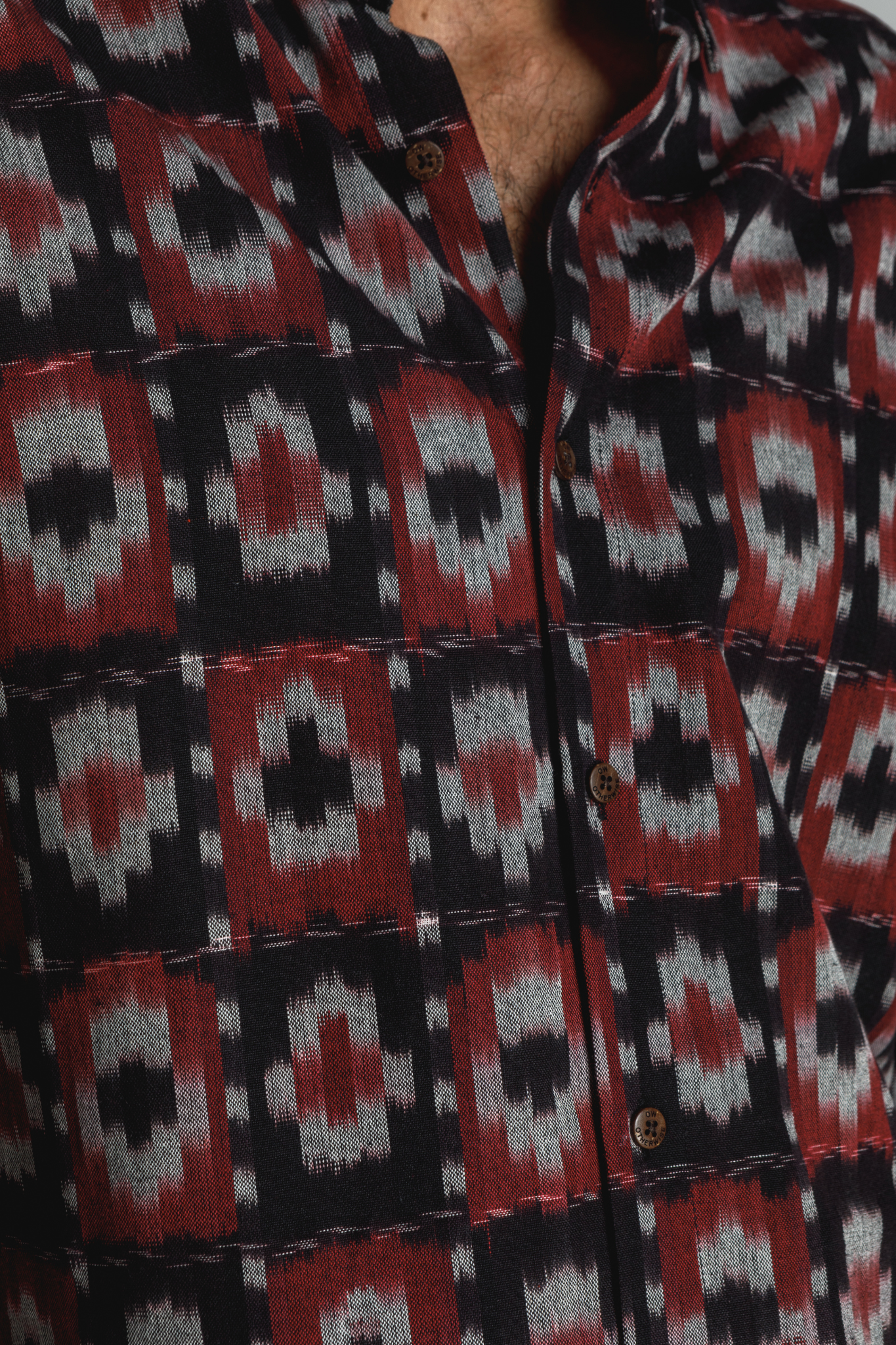 Ayala Hand-Woven Men Button Up Shirt