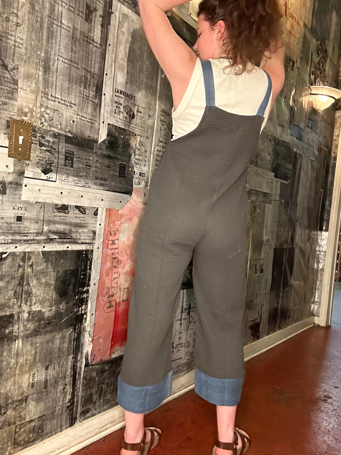 Lismore Overall- Charcoal/Denim