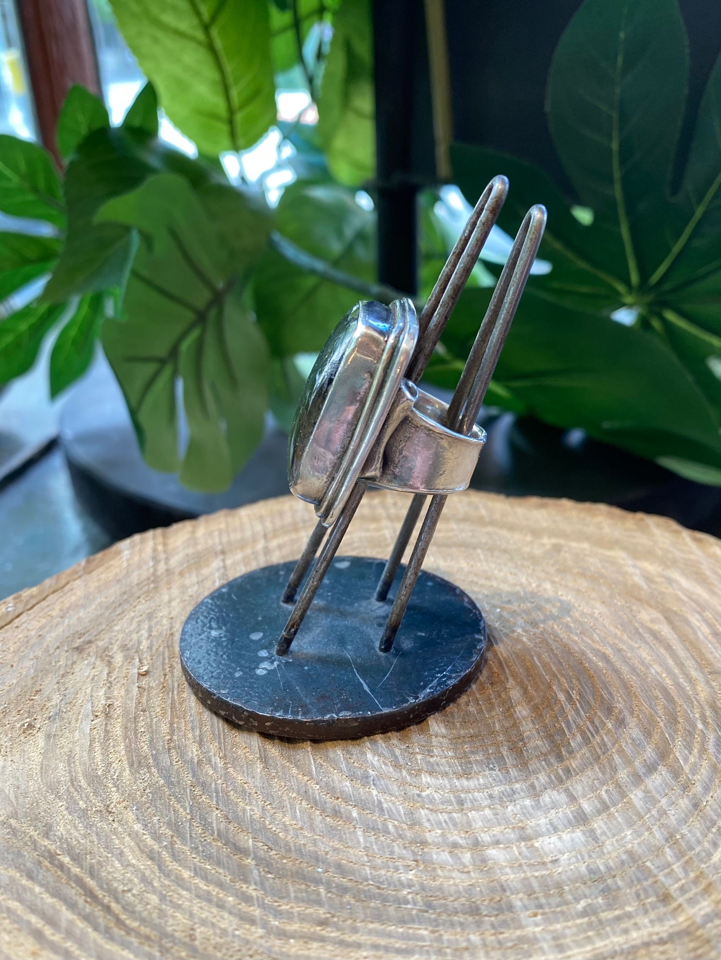 Square Labradorite Fine Silver Ring *425R-33