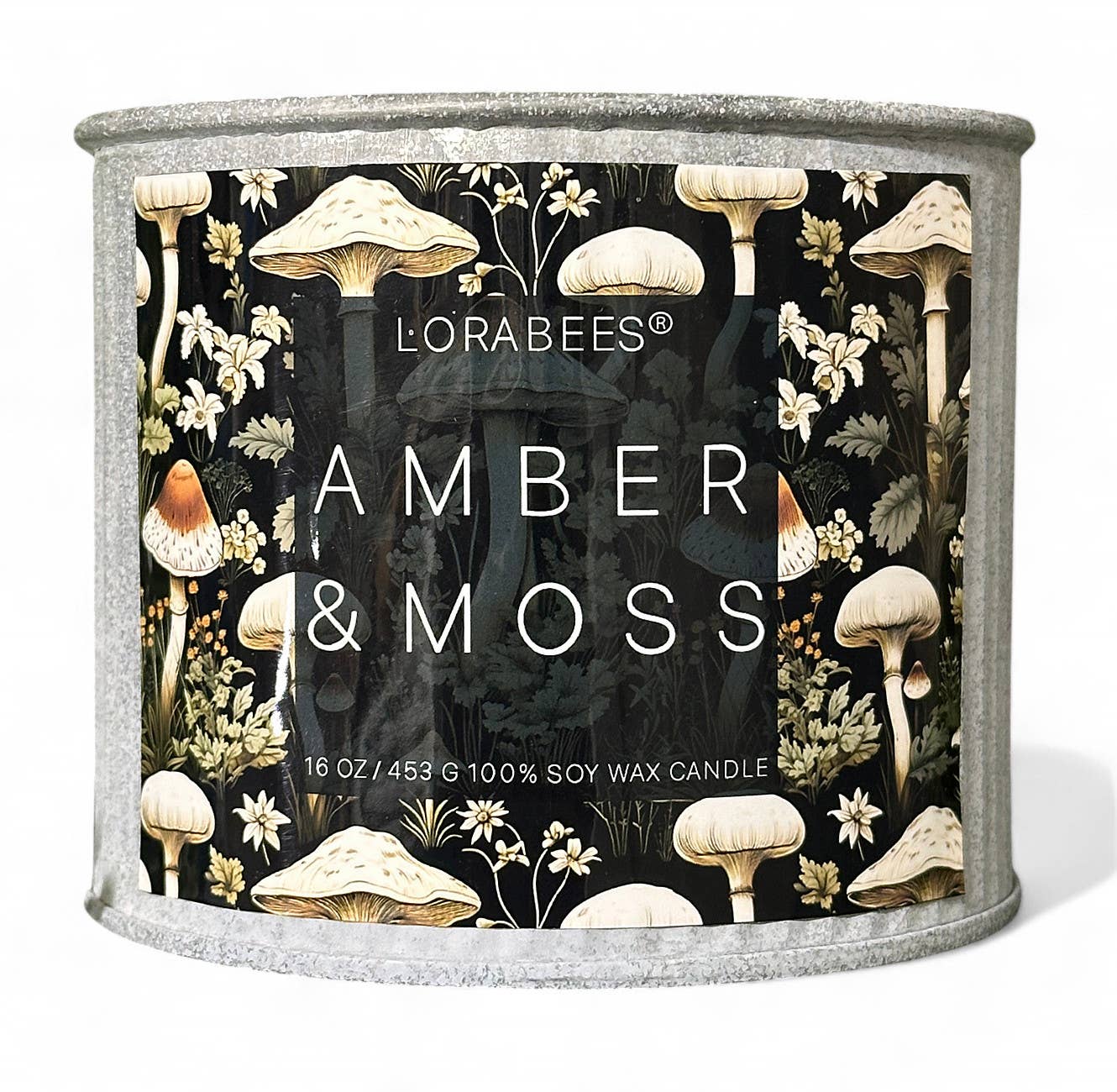 Jardin De Lune Noire Amber & Moss 16 oz. Tin Soy Candle