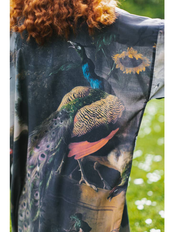 Wild Beauty Peacock Bamboo Kimono - La De Da