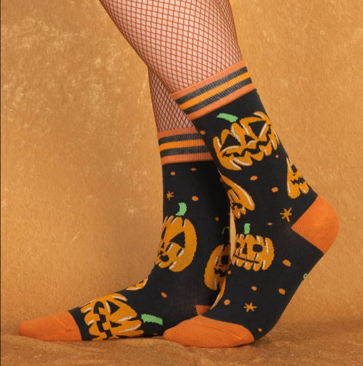 Jack-O'-Lantern Crew Socks - La De Da