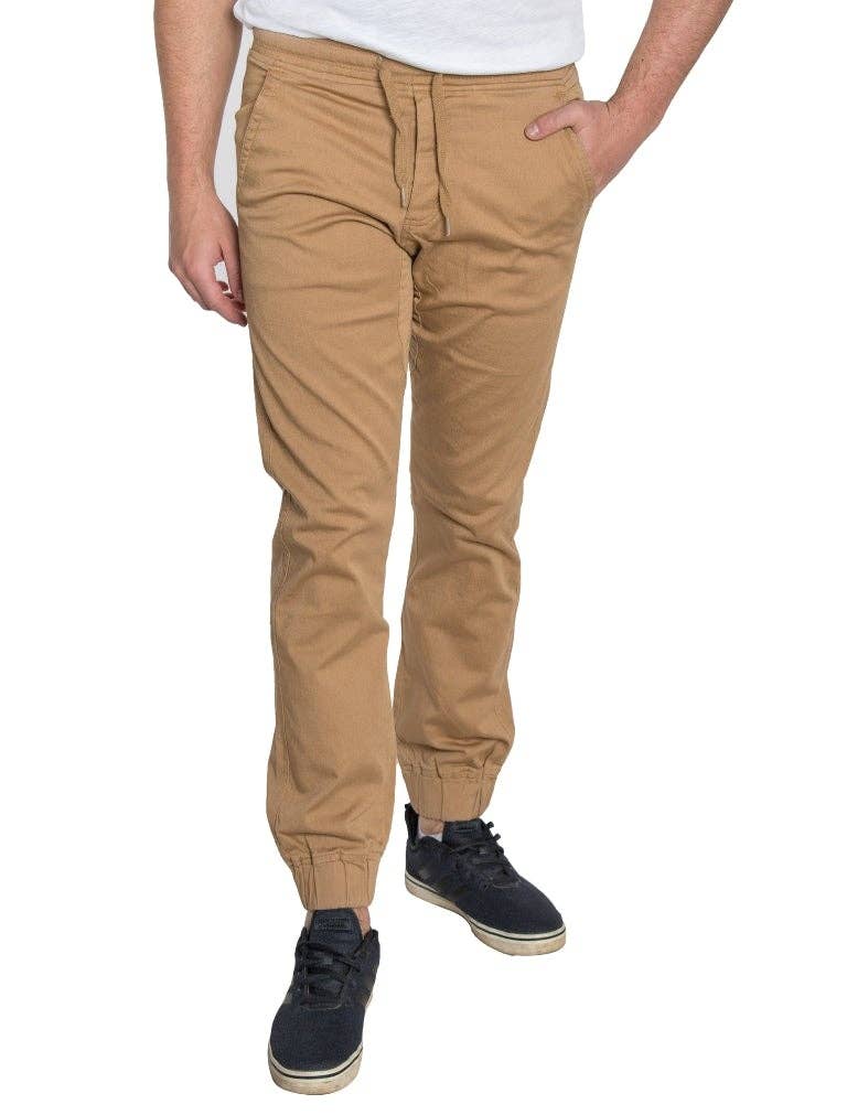 JOGGER TWILL PANTS -Khaki