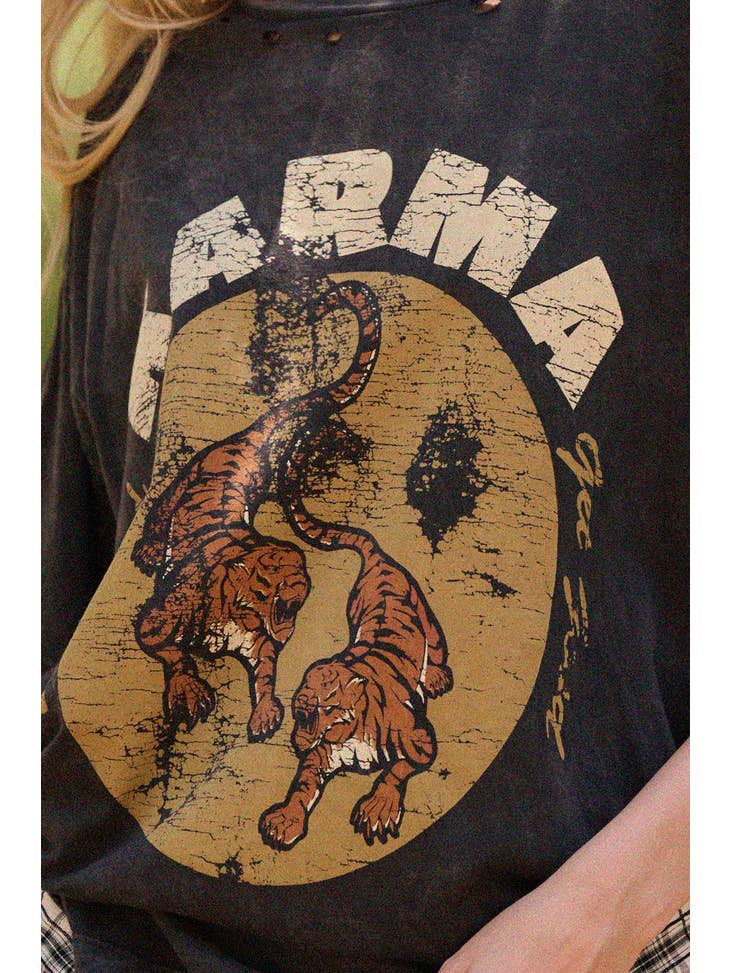 Good Karma Oversize Graphic Tee - La De Da