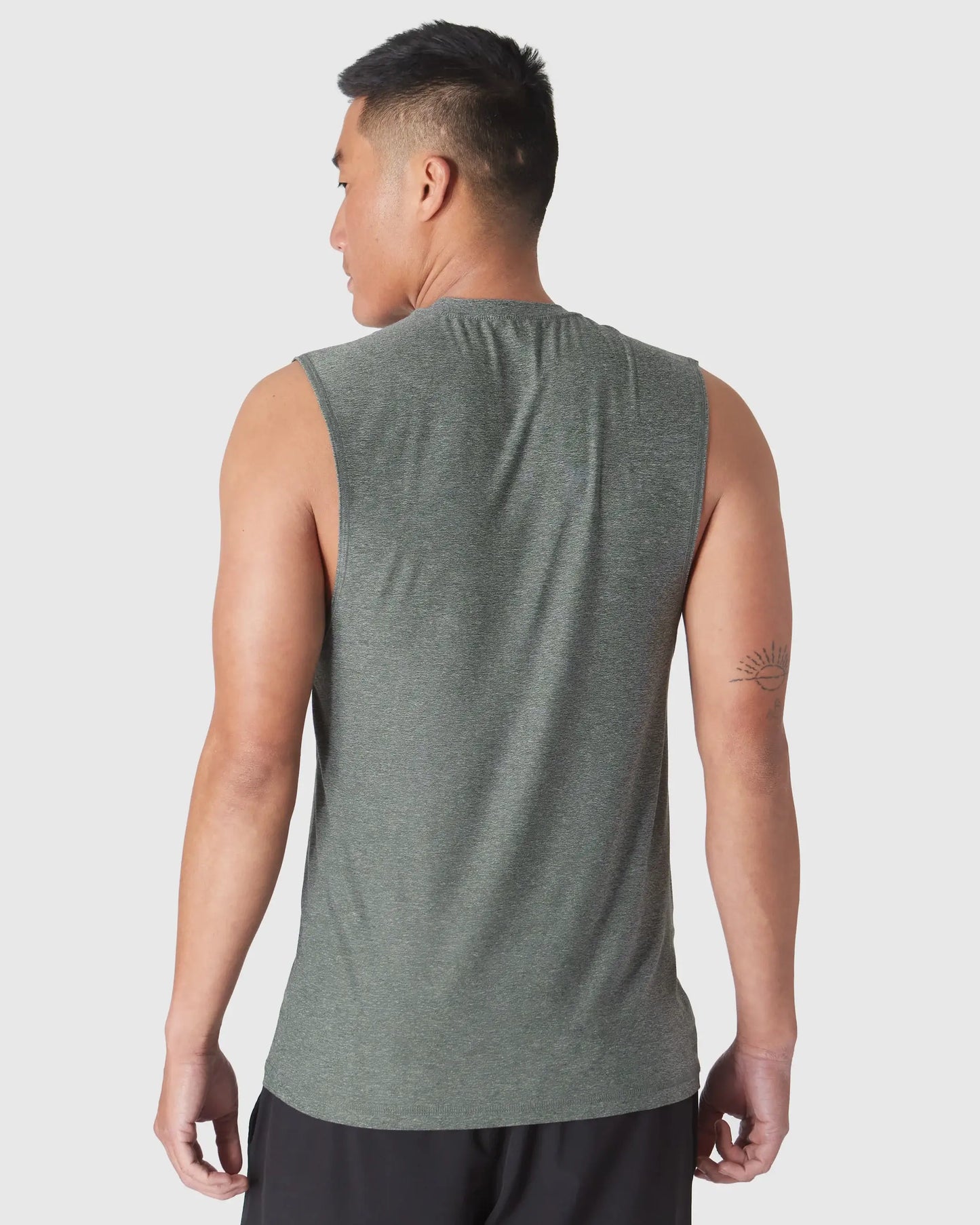 Active Sleeveless Muscle Tank - Heather Forest