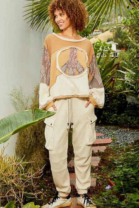Patchwork Peace Pullover - La De Da
