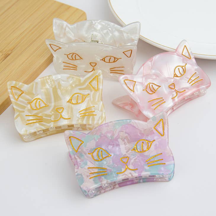 Acrylic Cute Cat Claw Clip - La De Da