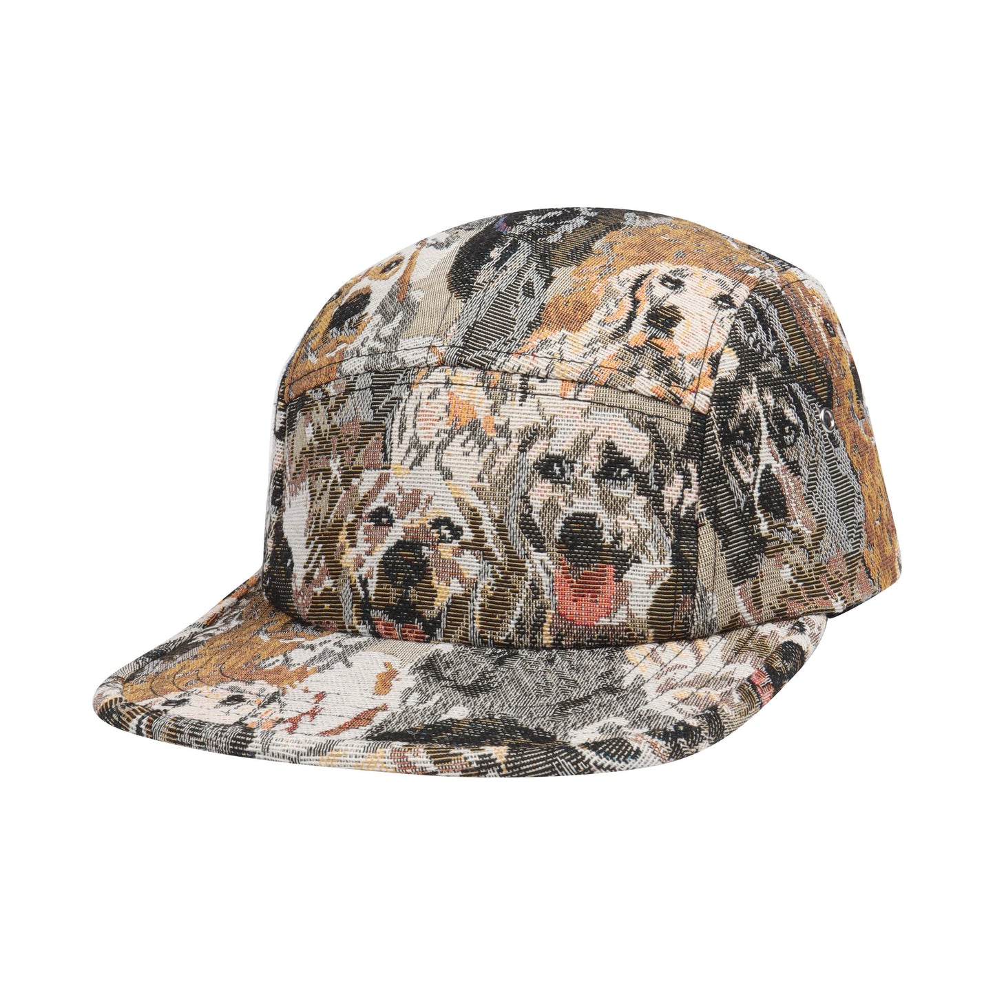 Unique Dog Jacquard 5 Panel Hat Camp Cap