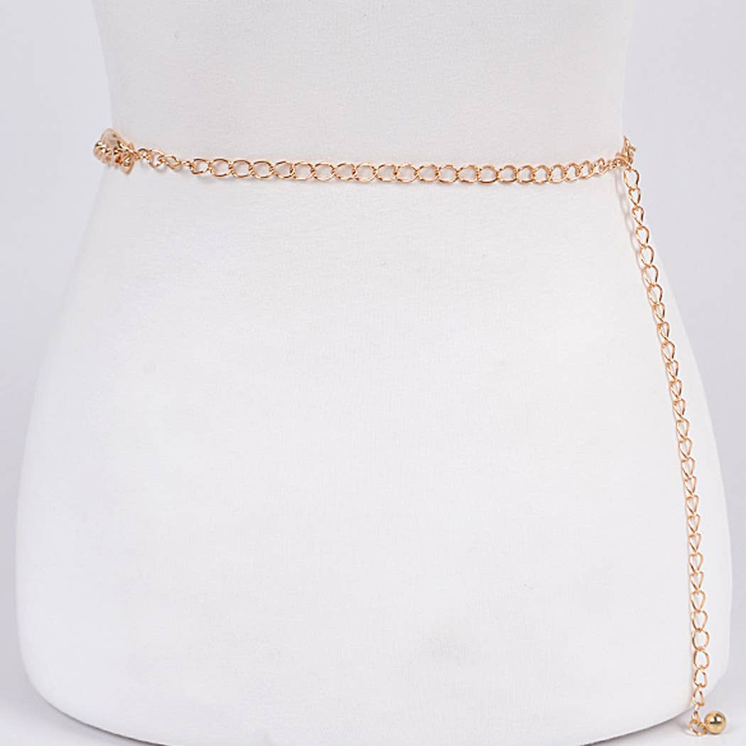 Symmetric Chain Belt - Gold