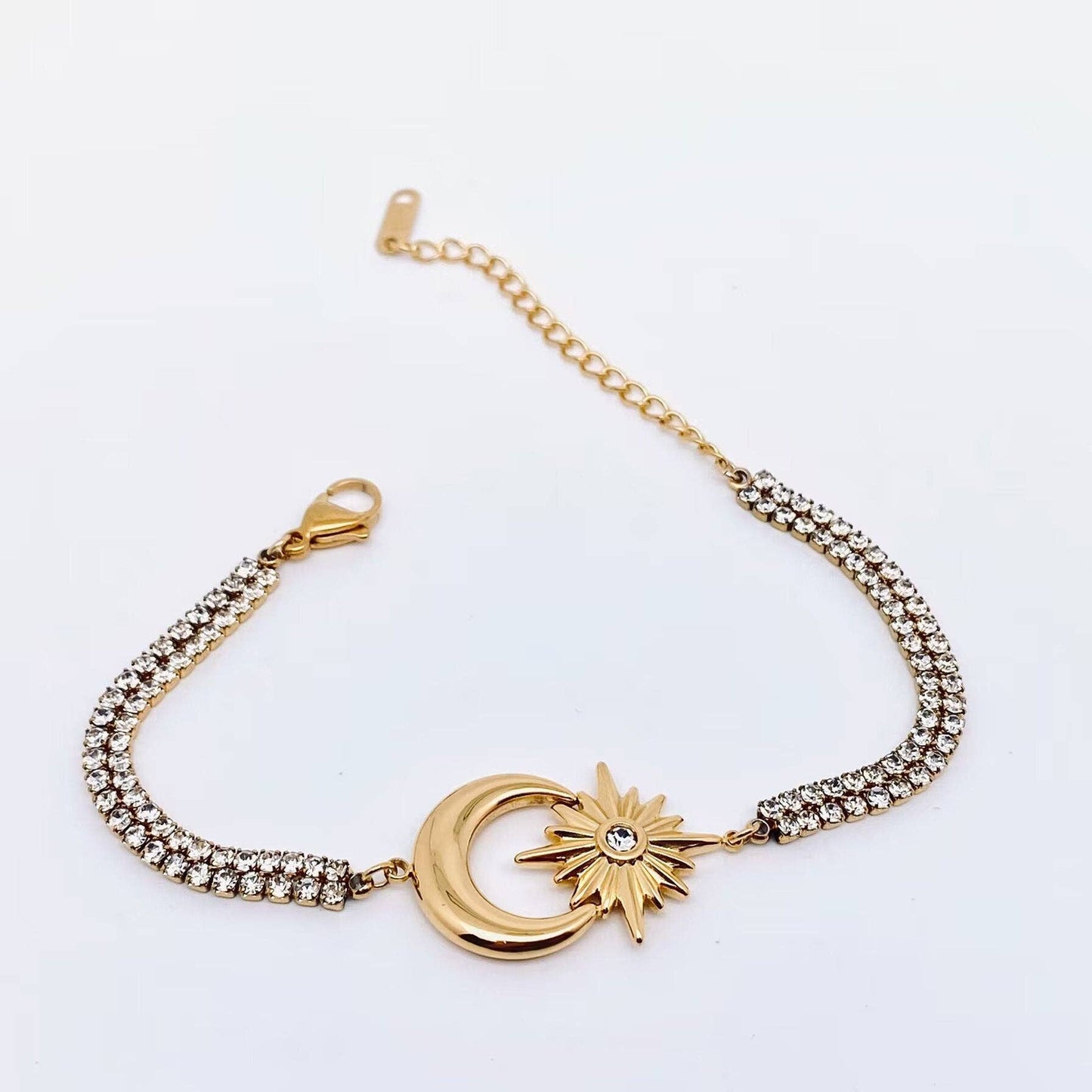 Star Moon Cubic Zirconia Bracelet