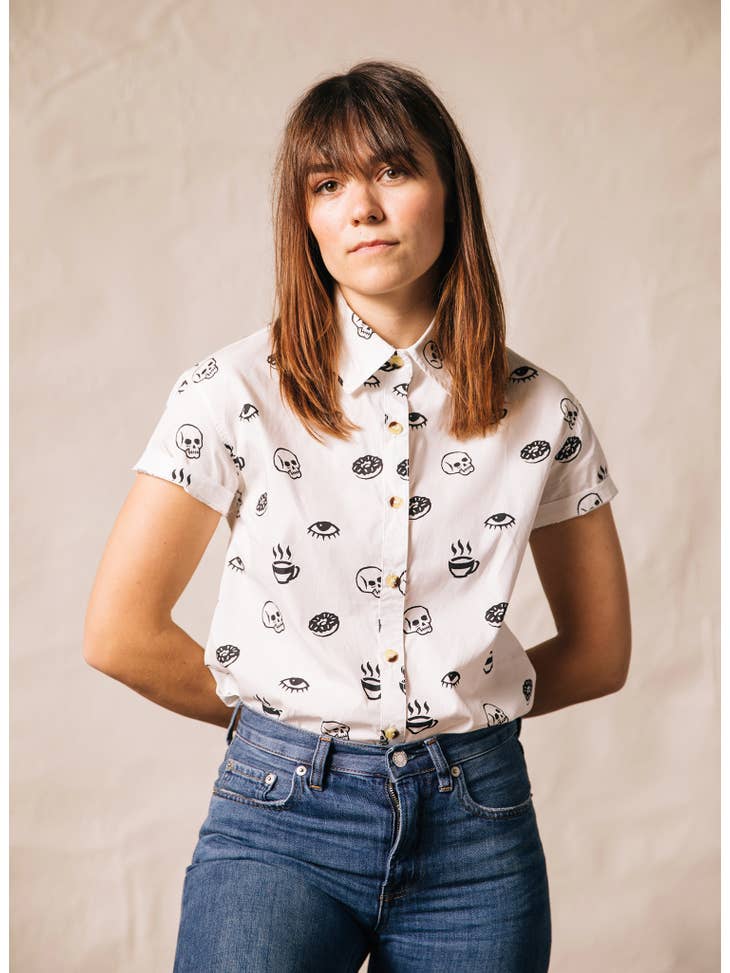 Morning Glory Button-up Top - La De Da