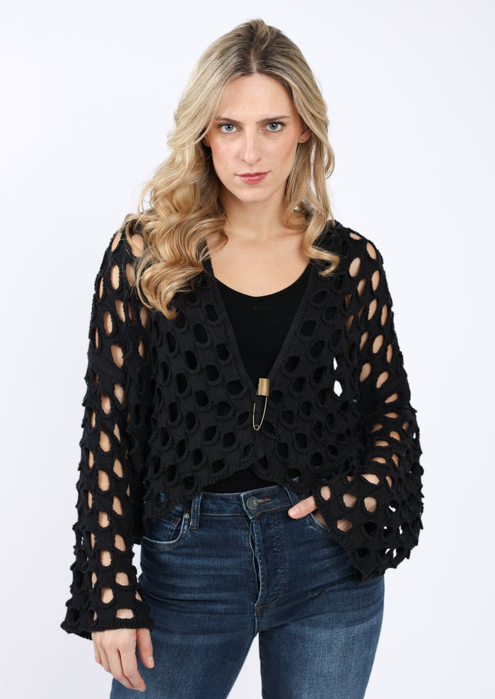 Holiday Cardigan - Black - La De Da
