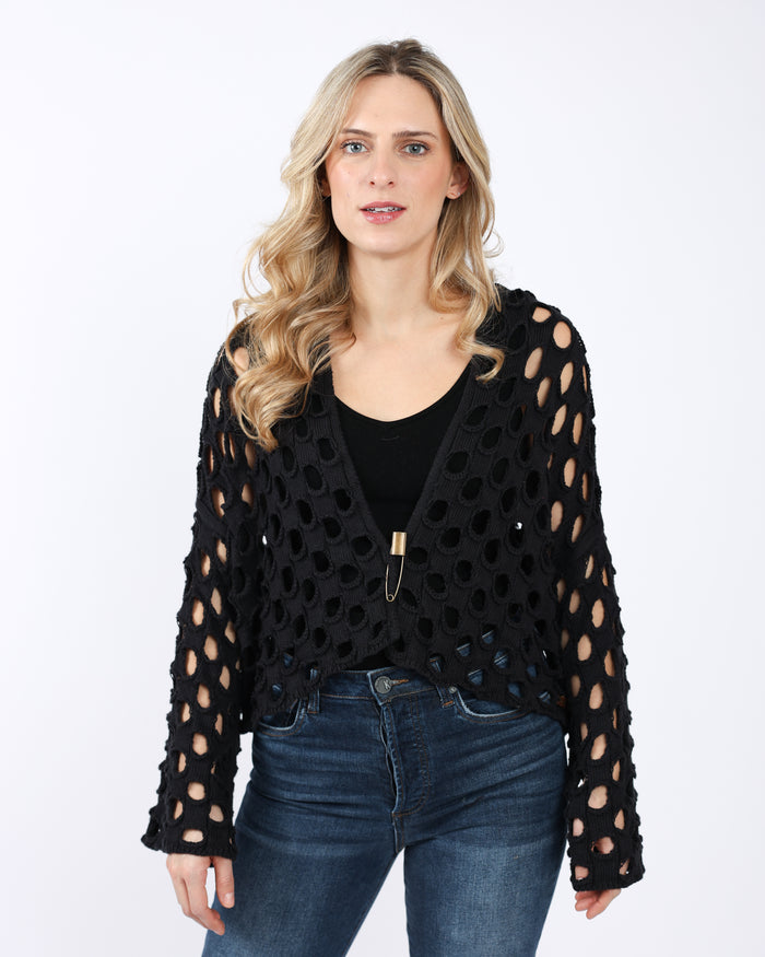 Holiday Cardigan - Black - La De Da