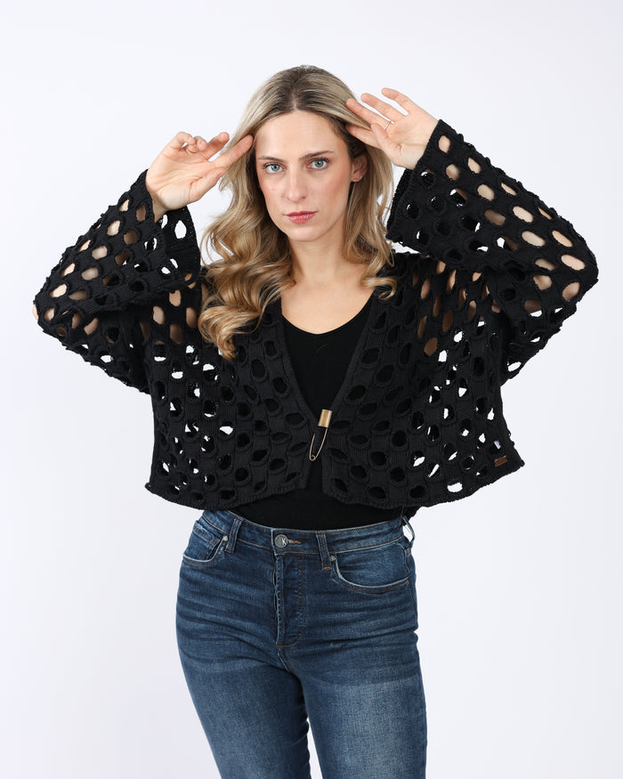 Holiday Cardigan - Black - La De Da