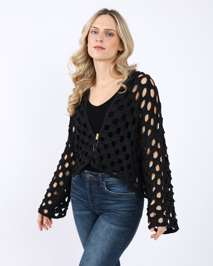 Holiday Cardigan - Black - La De Da