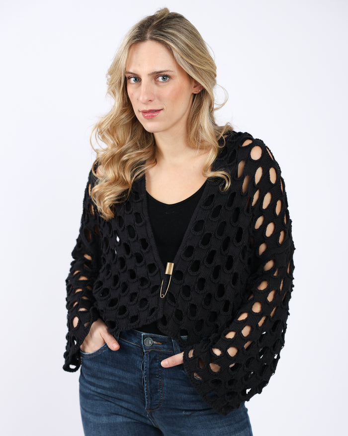 Holiday Cardigan - Black - La De Da