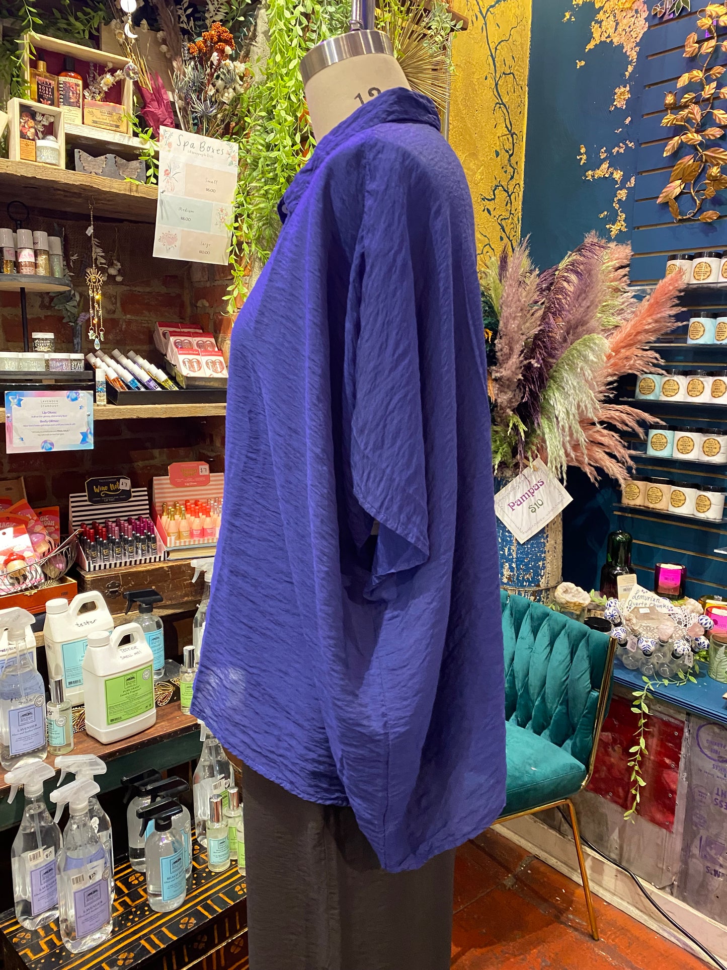 Oversized Button-Down Shirt - Admiralty