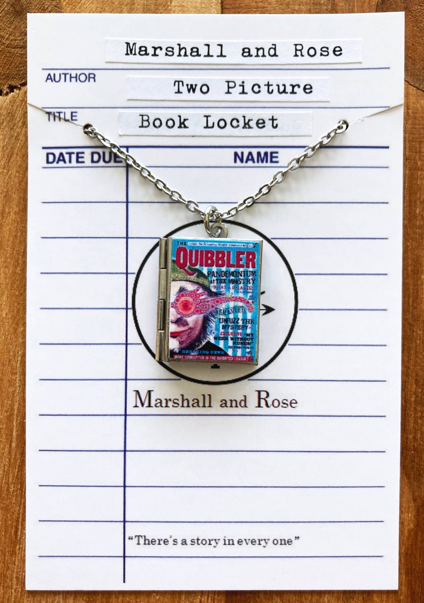 Book Locket Harry Potter - The Quibbler - Stainless Steel