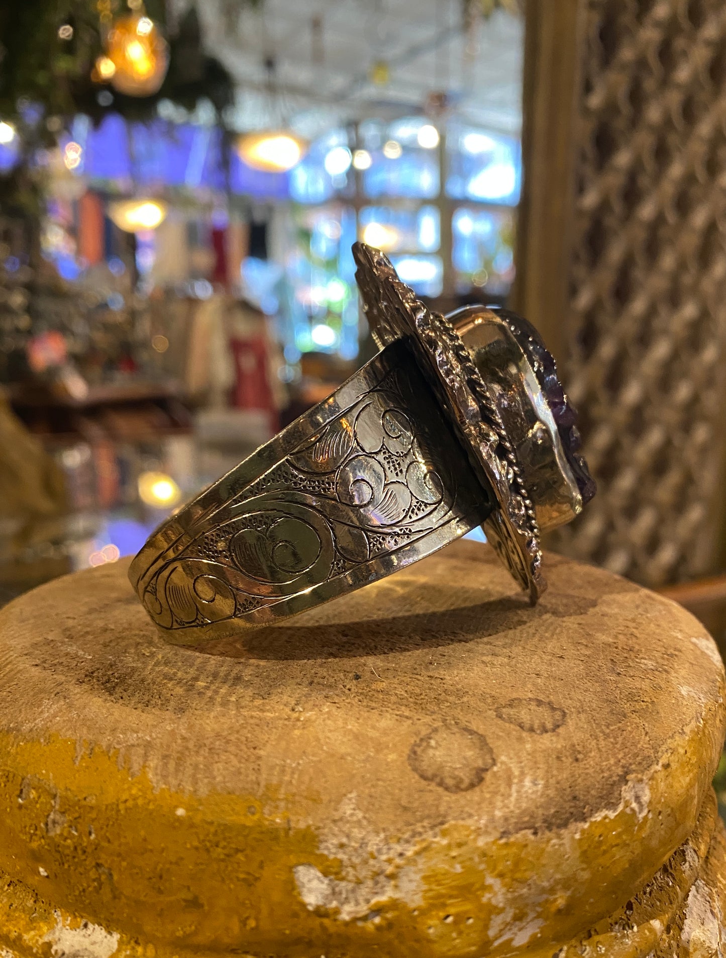 Amethyst Skull Cuff Bracelet (2)