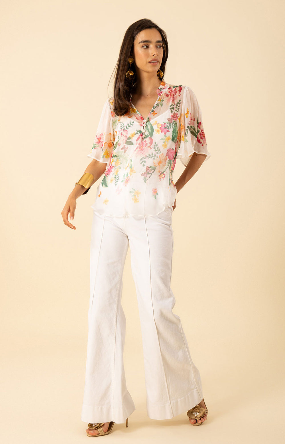 Short Sleeve Top - Ivory