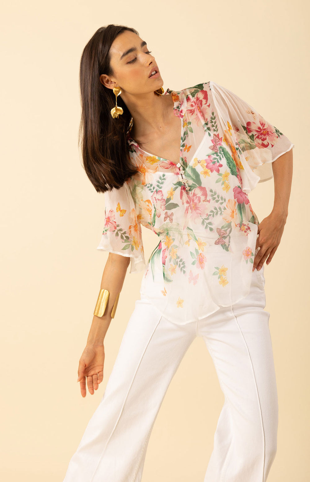 Short Sleeve Top - Ivory