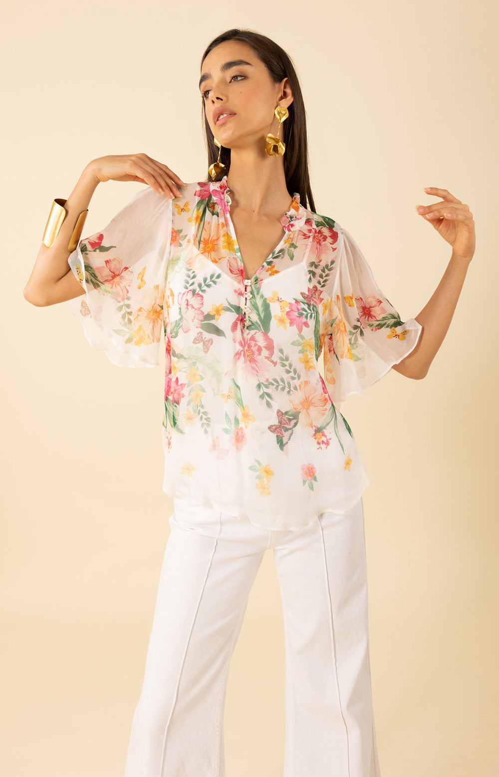 Short Sleeve Top - Ivory
