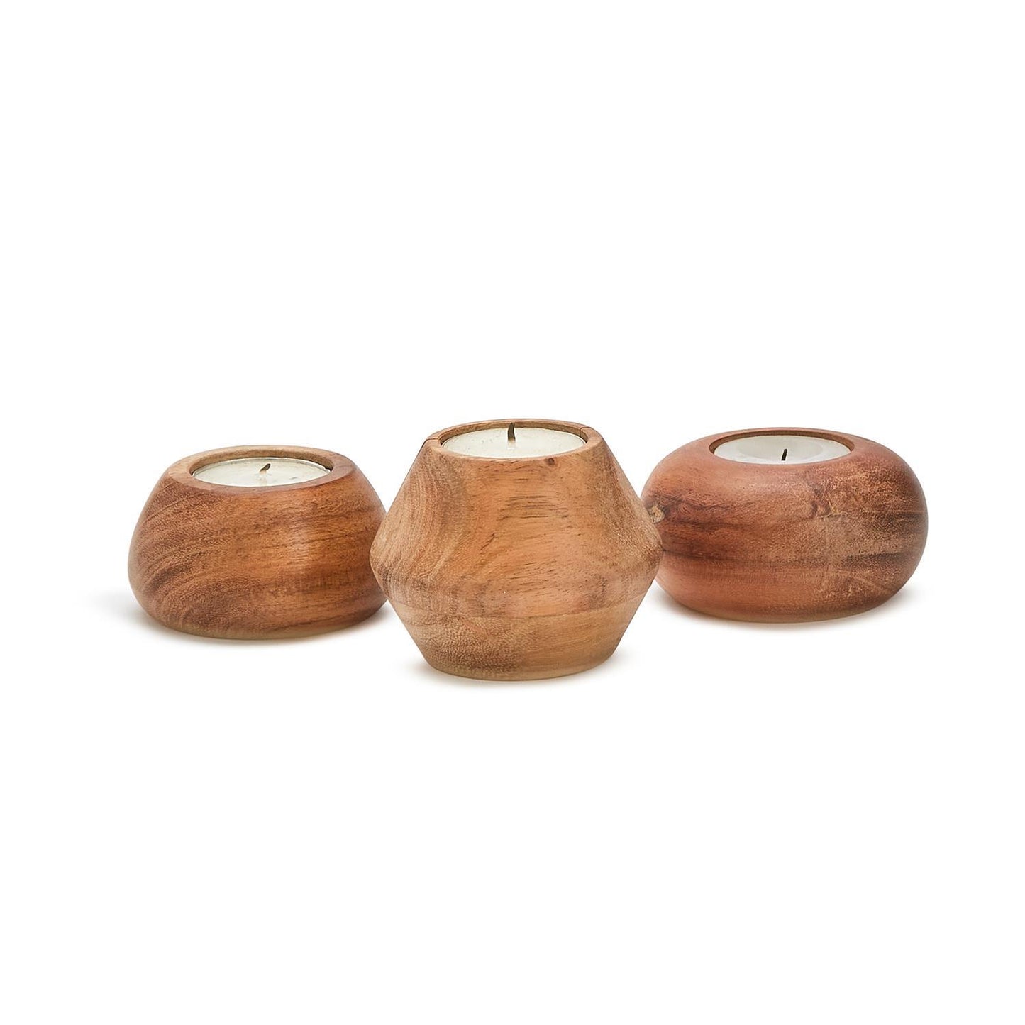 Wood Tealight Candle Holder - La De Da