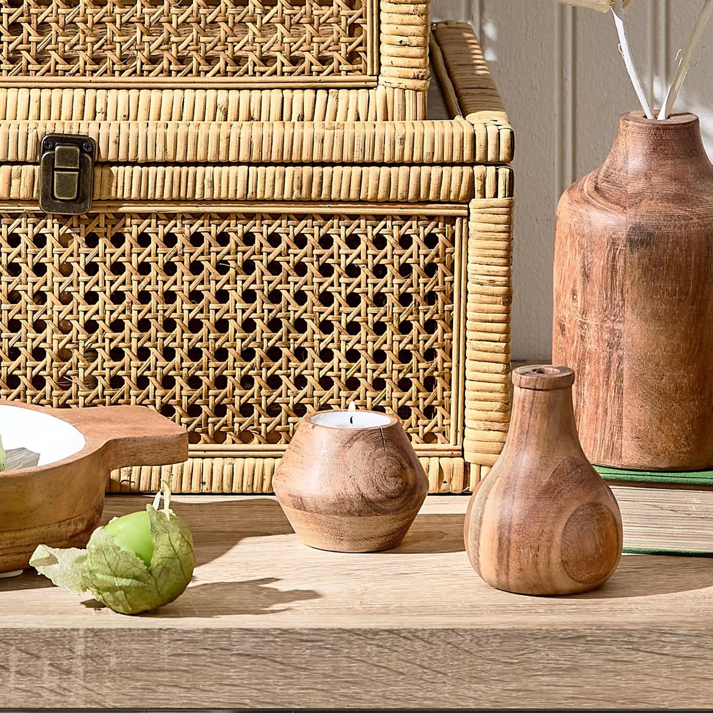 Wood Tealight Candle Holder - La De Da
