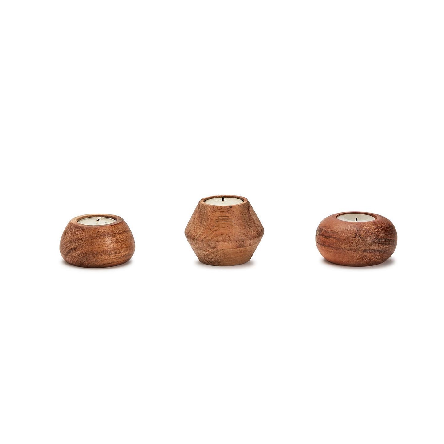Wood Tealight Candle Holder - La De Da